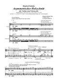 Asymmetrischer Holzschnitt (violine, violoncello)